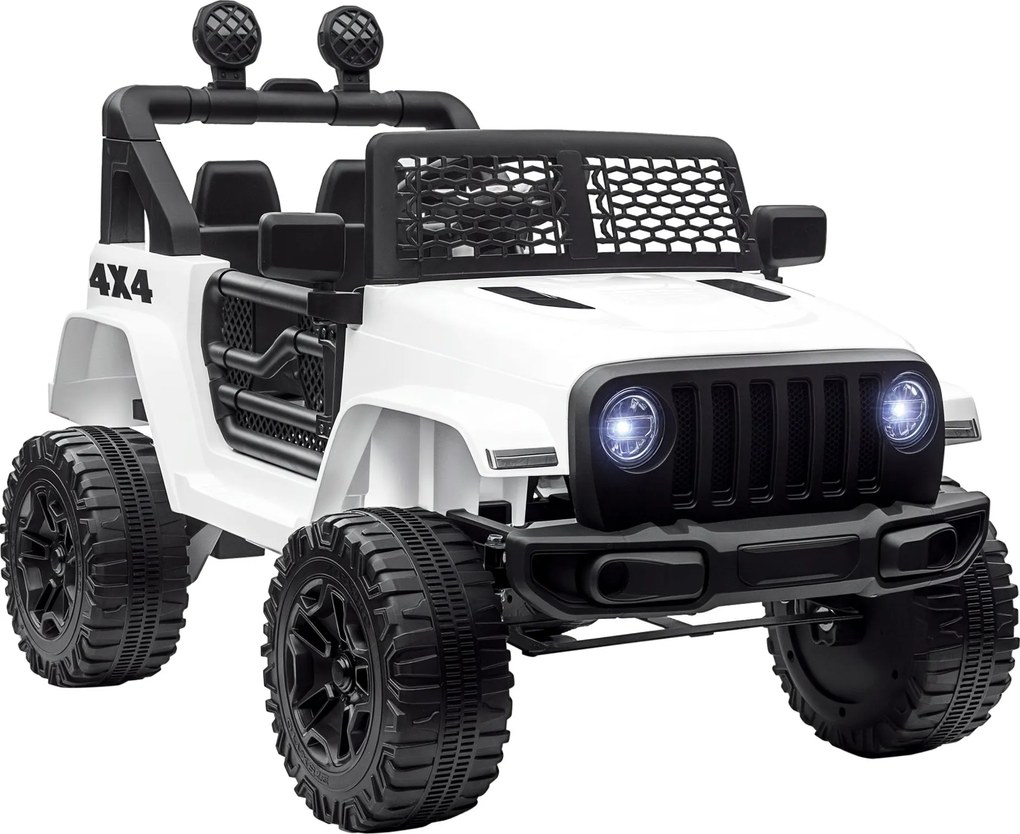 HOMCOM Gyerek Elektromos Autó 3 Éves Kortól, Minden Terepre Alkalmas Buggy 12V Akkumulátor, 2 Motor, Távirányító 2.4G, Fényszórók, Különböző Sebességb