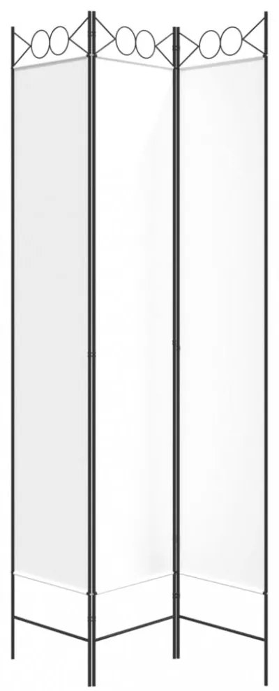 3-paneles fehér szövetparaván 120 x 220 cm