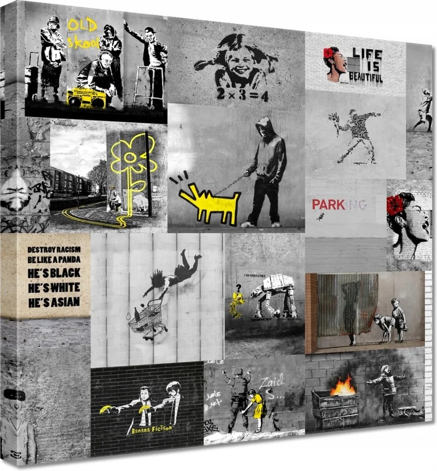 Vászonkép 40x40 Full Mix Banksy