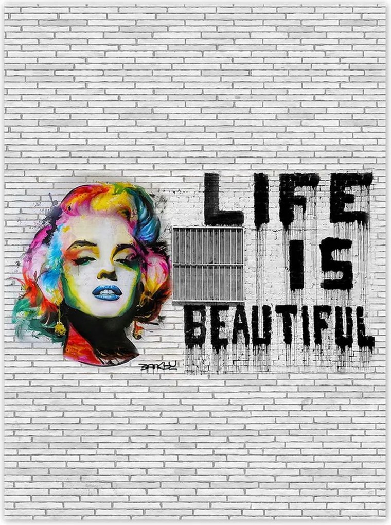 Poszterek 100x135 Banksy Life is beautiful