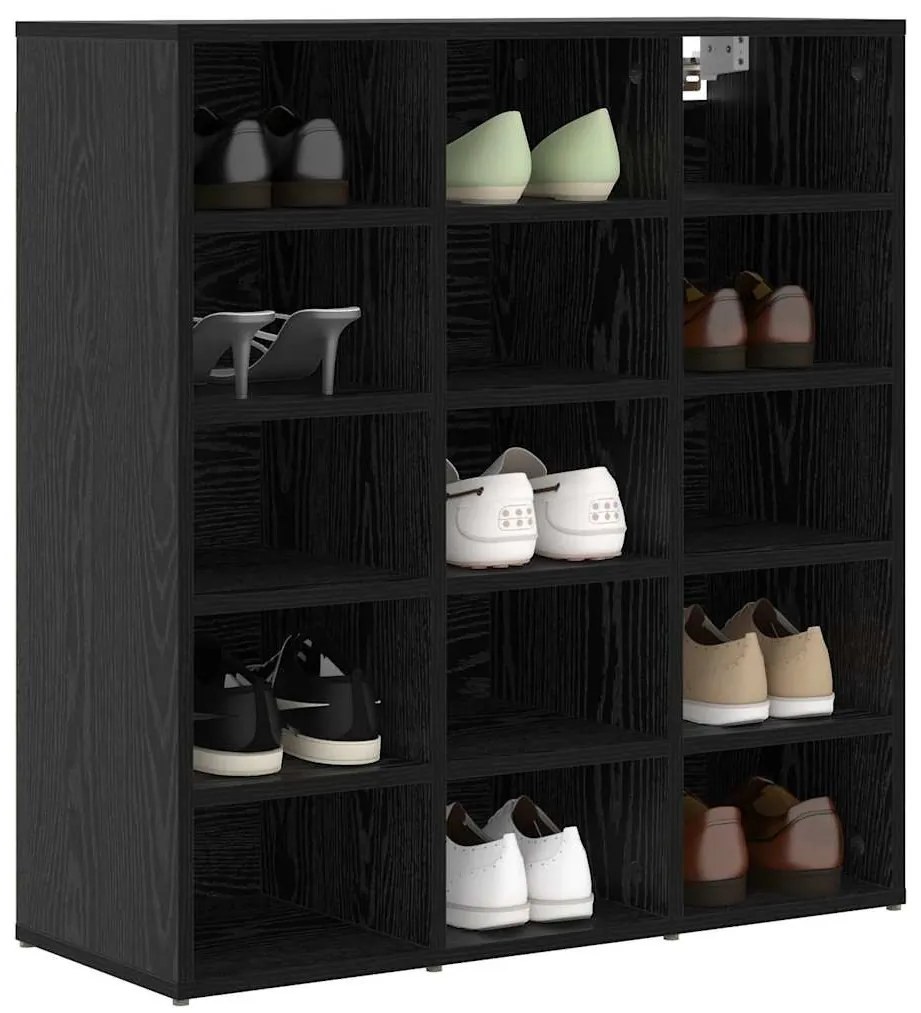Cipősszekrény polcokkal Musta tammi 77.5 x 30 x 83.5 cm Faanyag
