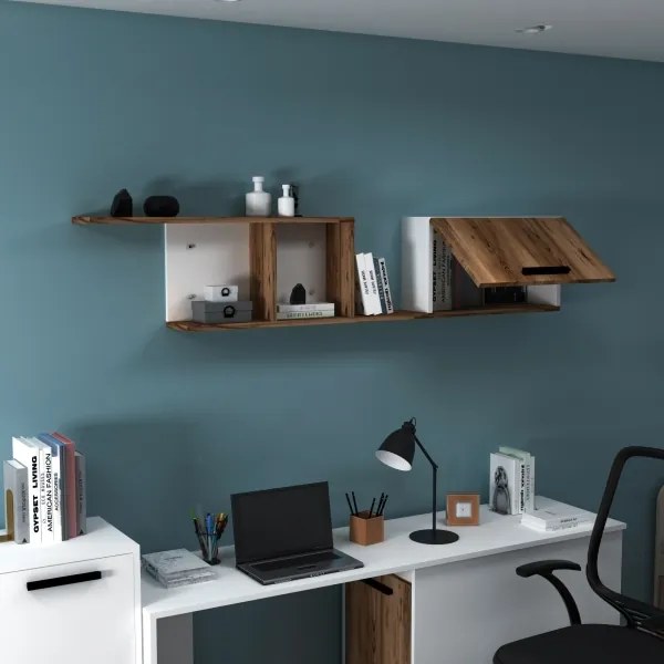 Fali polc NEWRA 35x150 cm barna