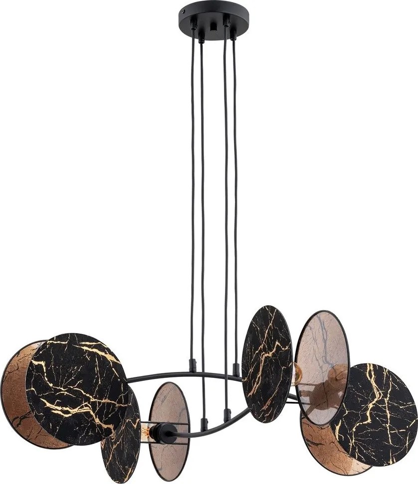 Emibig modern függeszték motif fekete arany emi1327/4