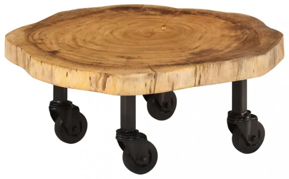 tömör akácfa dohányzóasztal 60 x 55 x 25 cm