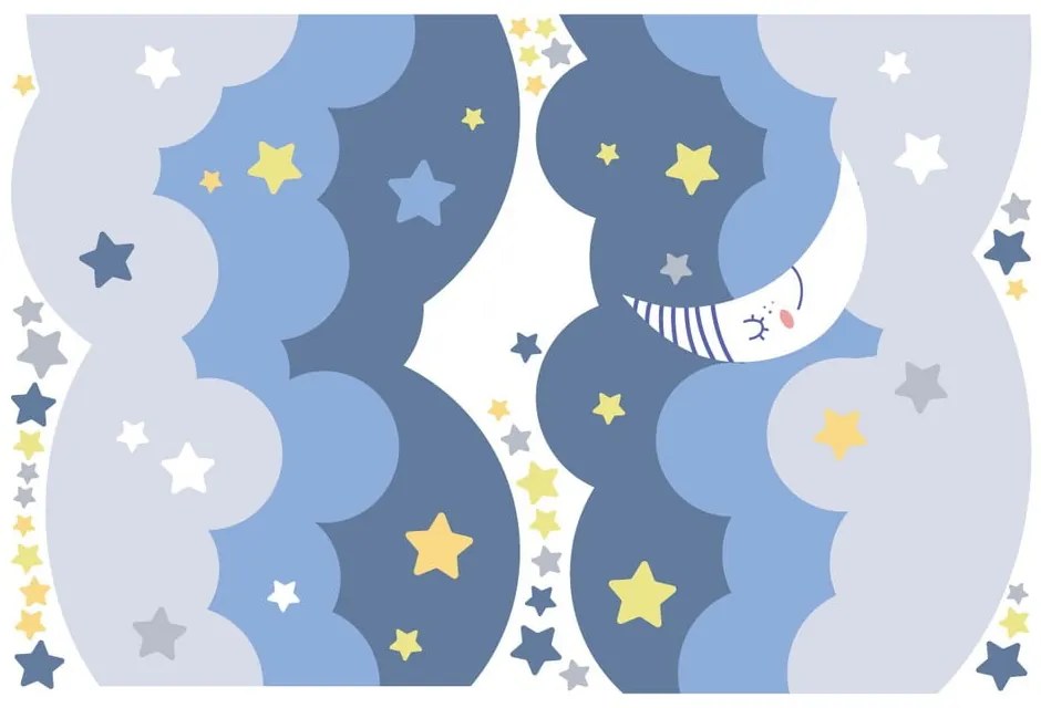 Scandinavian Clouds With Stars And Moon falmatrica - Ambiance