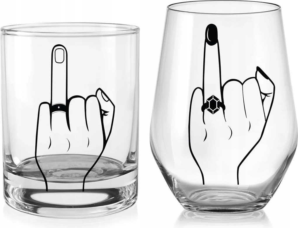 2 db-os dekoratív üveg pohár szett sörös pohár ital