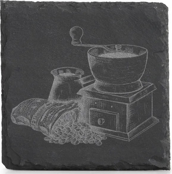 Kő alátét x4 dekoratív Ajándék Kávé Kávézó