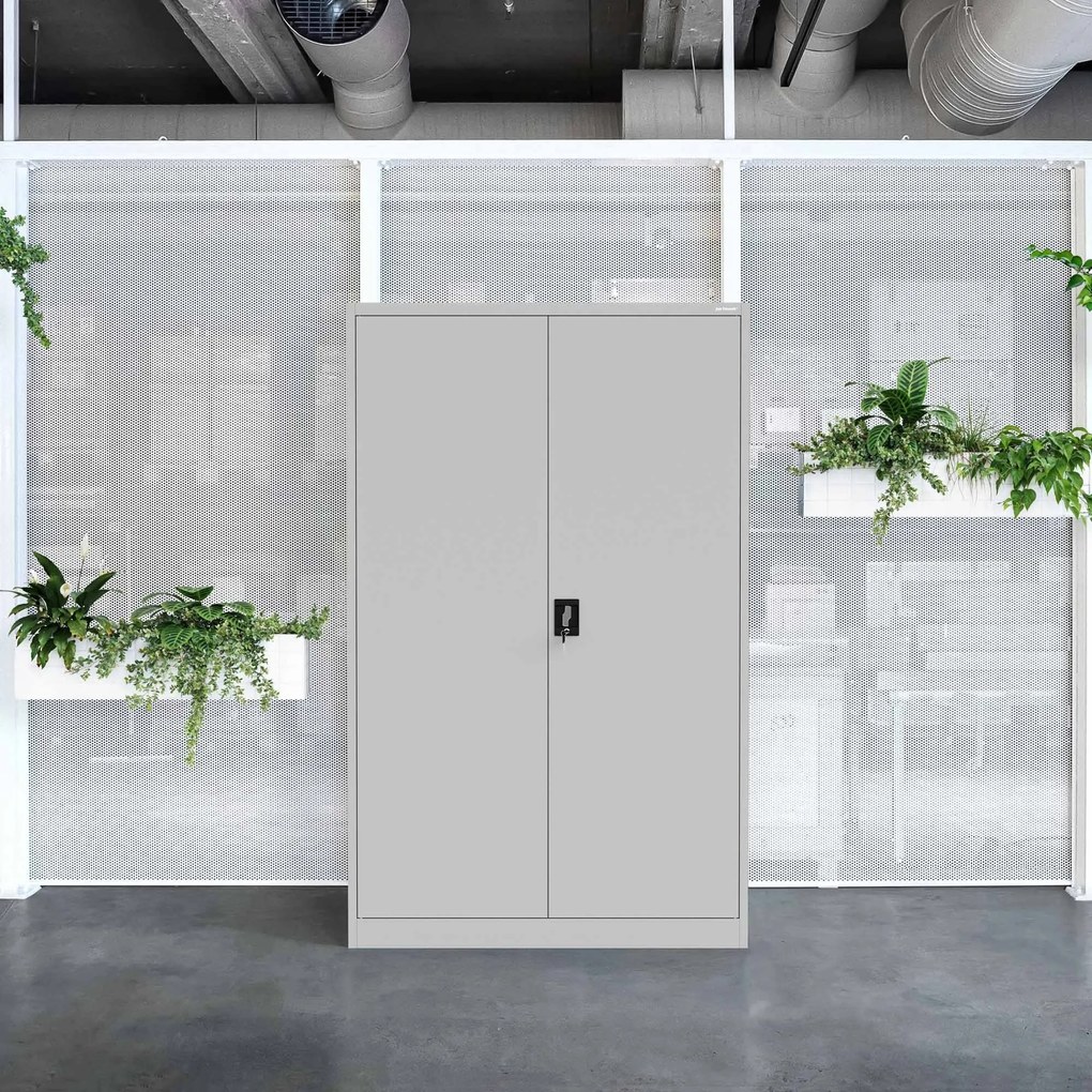 Fém iratszekrény JAN II, 1150 x 185 x 400 mm, szürke