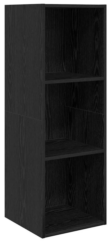 TV Szekrény Szett 3 pcs Musta tammi 37 x 37 x 142.5 cm Faanyag