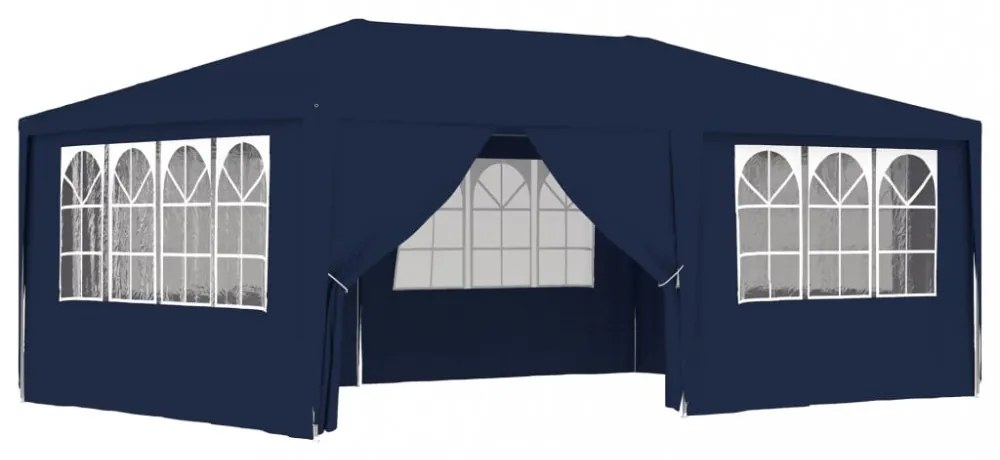 kék rendezvénysátor oldalfalakkal 4 x 6 m 90 g/m²