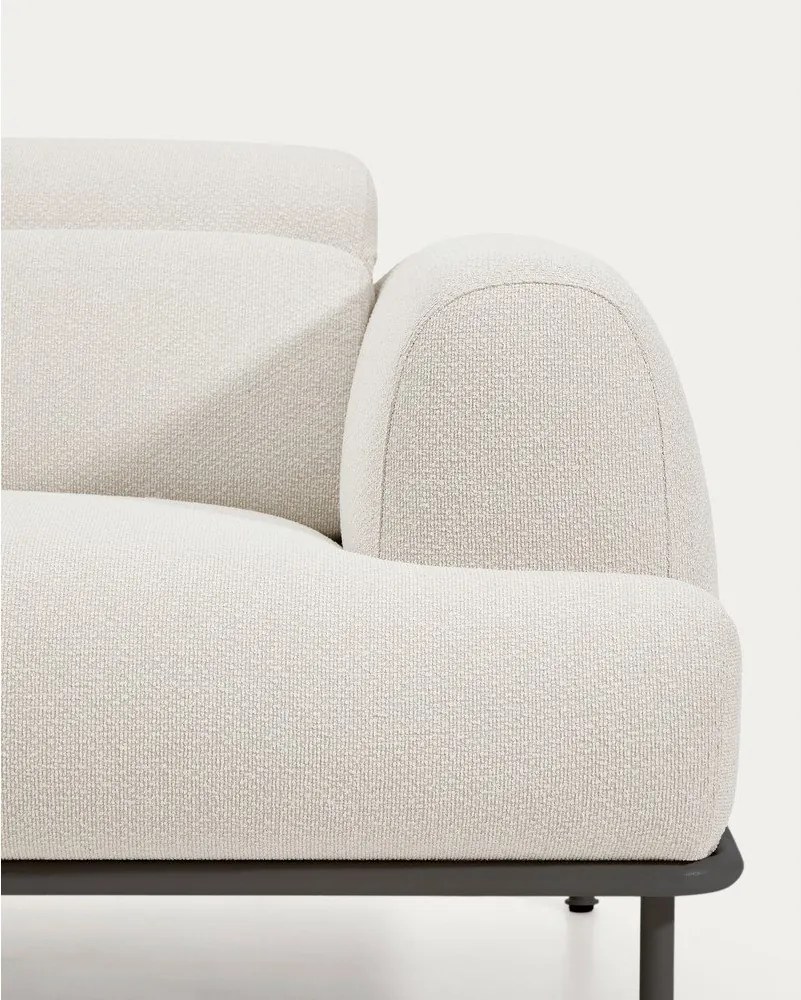 Bézs zsenília állítható kanapé 214 cm Aurum – Kave Home