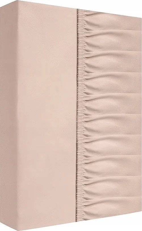 Szatén gumis lepedő 200x220 cm bézs