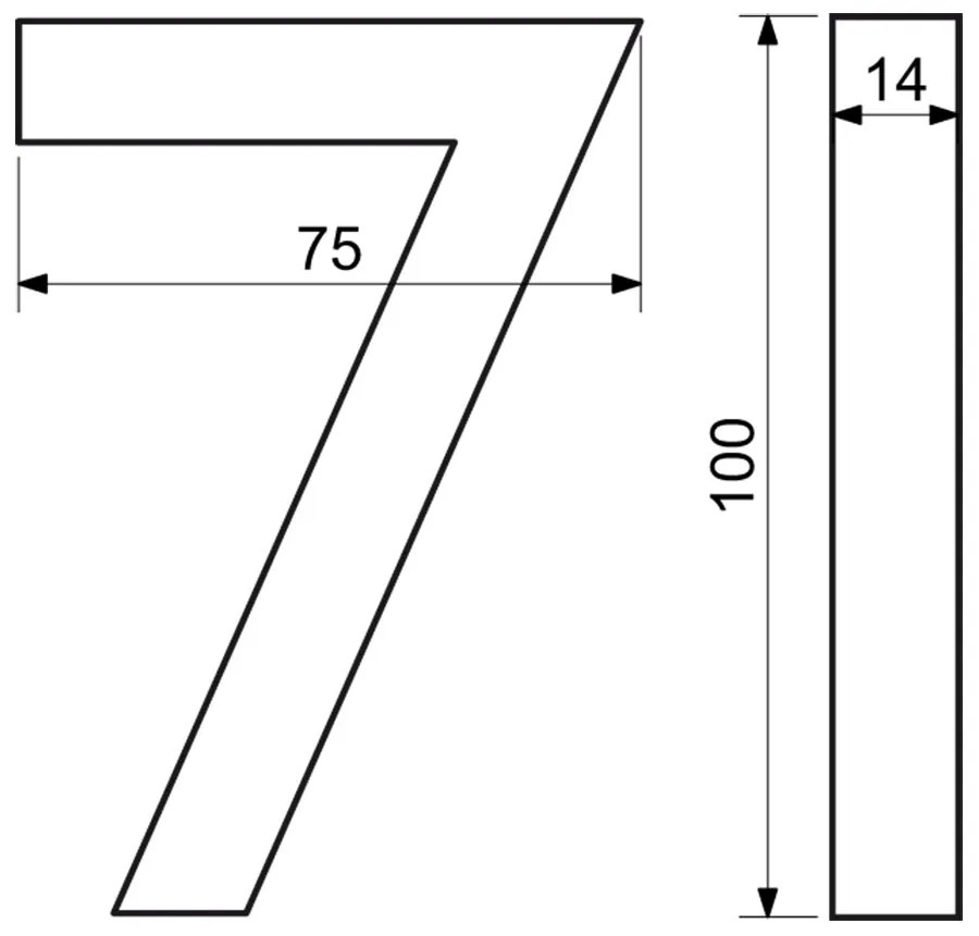 "7" házszámú, RN.100LV, strukturált, antracit