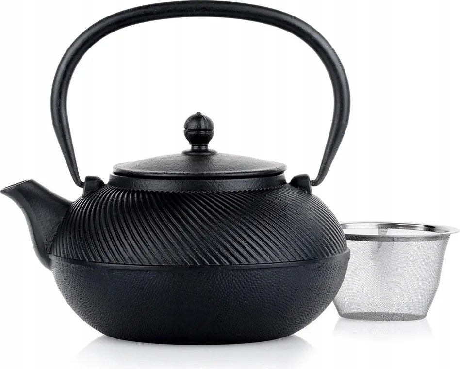 Öntöttvas Vízforraló Teáskanna Gyógynövényes Zománcozott 1L