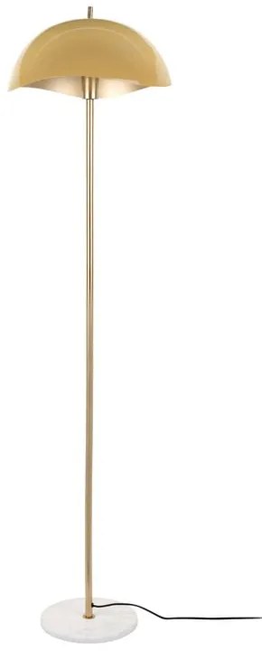 Mustársárga-aranyszínű állólámpa fém búrával (magasság 154 cm) Waved – Leitmotiv