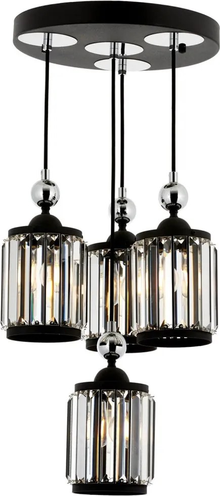 Fém függőlámpa, Ø35 cm – Av-4318-4T-Bsy