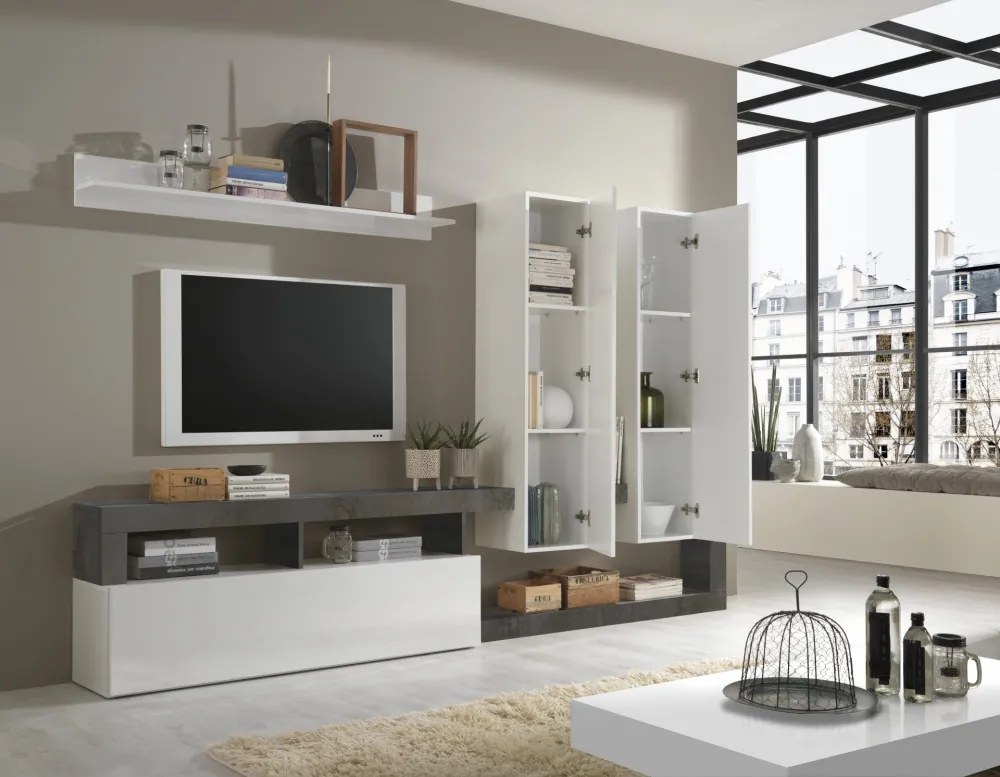 Hamburg TV állvány fehér, oxidált 277 cm