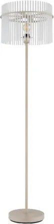 Globo 15698SB Állólámpa, matt homokszínű fém, szatén üvegrudak, fekete PVC kábel, lábkapcsoló a kábelen, ø: 380mm, M: 1520mm, kábelhossz 1800mm, 1x E27 60W 230V izzó nélkül