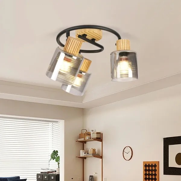 Brilagi - HYGGE spotlámpa 3xE14/15W/230V gumifa/füstszínű