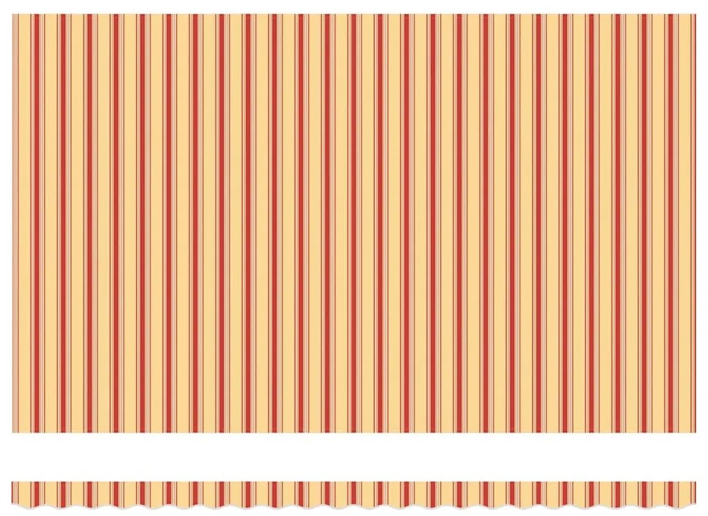 Behúzható napellenző Sárga és narancs 500x300 cm szövet