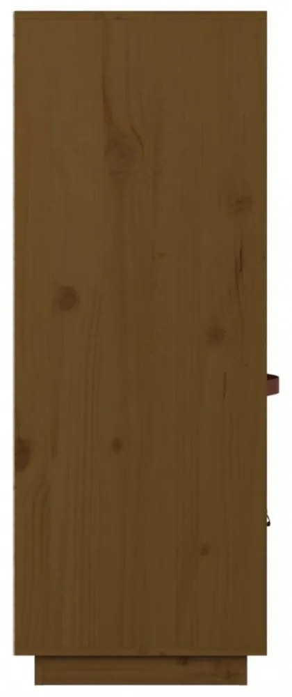 mézbarna tömör fenyőfa magasszekrény 67 x 40 x 108,5 cm