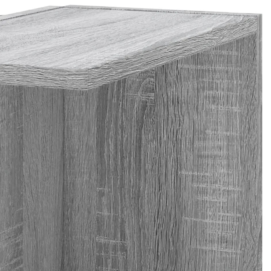 szürke sonoma szerelt fa fali sarokpolc 36,5 x 36,5 x 140 cm