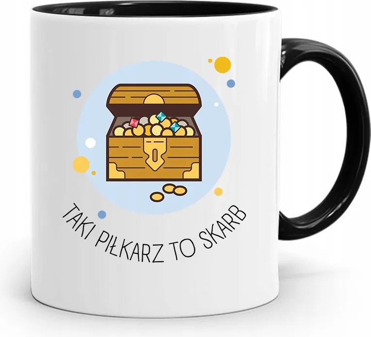 Fekete Bögre Ajándék Labdarúgónak Ilyen A Kincs A fényképes nyomtatással