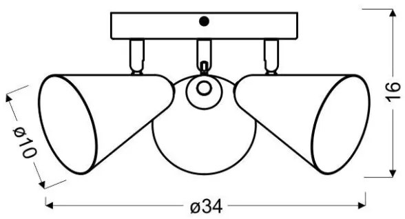 Spotlámpa AMOR 3xE14/40W/230V sárga