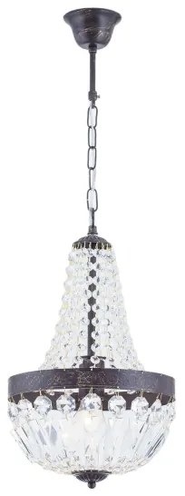 Orion HL 6-1551/1 - Kristály csillár láncon ARILA 1xE27/60W/230V barna/patinás