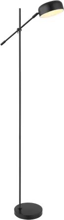Globo 24099SB Állólámpa fém fekete váz, fém fekete búra, műanyag szatén izzóvédővel. A fej állítható. HxSzxM: 477x200x1390, fényforrás nélkül 1xE14 25W 230V