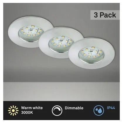 Briloner 8316-039-KÉSZLET 3x LED dimmelhető fürdőszobai lámpa LED/5,5W/230V IP44