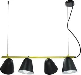 Rabalux beltéri függeszték e14 4x40w fekete/arany alder