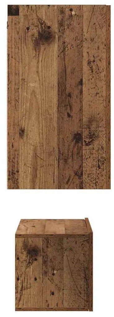 TV szekrény garnitúra 3 pcs Régi fa 60 x 30 x 30 cm Faanyag