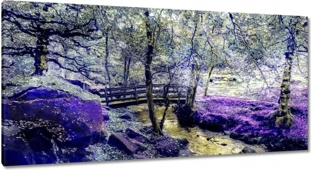 Festmények 115x55 Híd a folyó felett