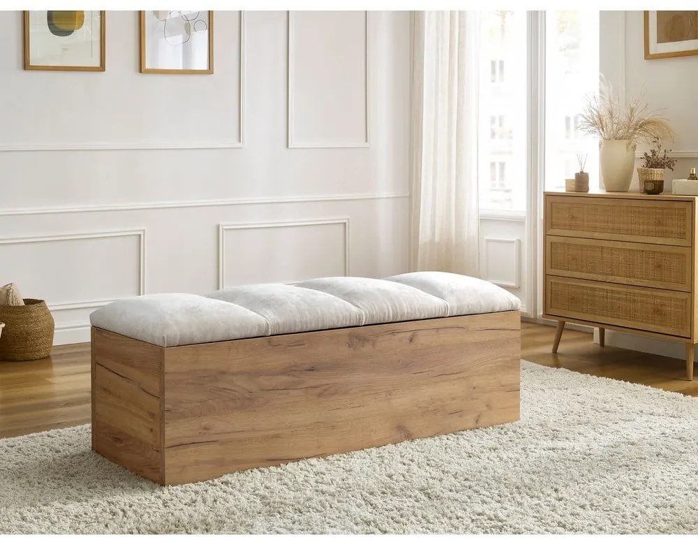 Világosszürke-natúr színű pad Kumo – Bobochic Paris