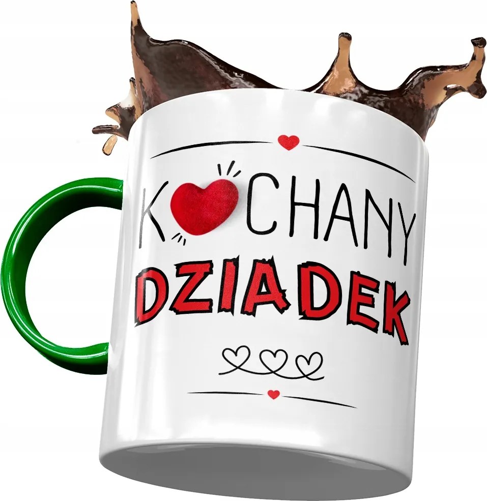 Bögre Zöld Nagypapa napja Ajándék Nyomtatott Fotóval