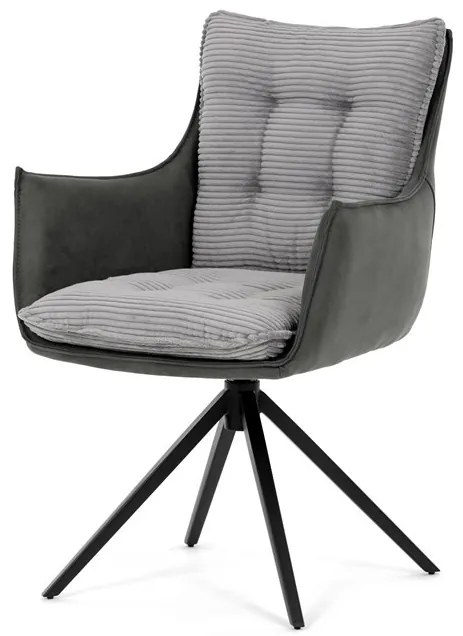Szürke kordbársony Étkezőszék. DCH-D1345 GREY2