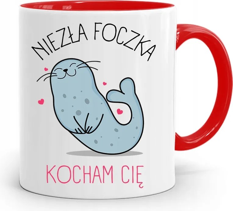 Piros Bögre Lányoknak Szép Fóka nyomott mintával