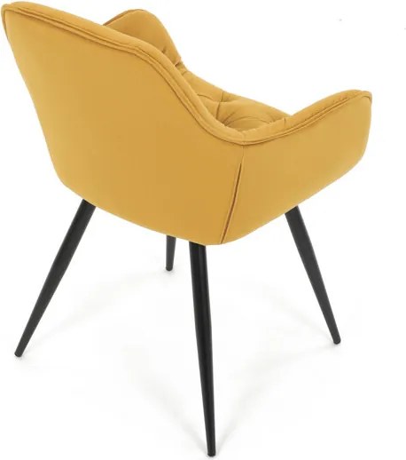 Étkezőszék sárga bársony DCH-421 YEL4