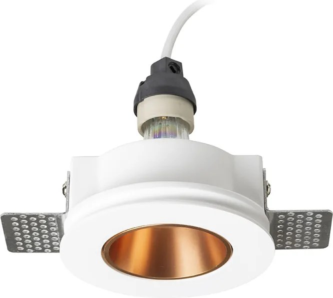 RENDL DAYTONA rögzített lámpa gipsz/szálcsiszolt réz 230V LED GU10 8W