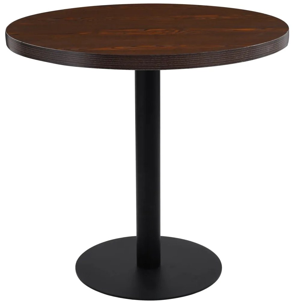 vidaXL sötétbarna MDF bisztróasztal 80 cm