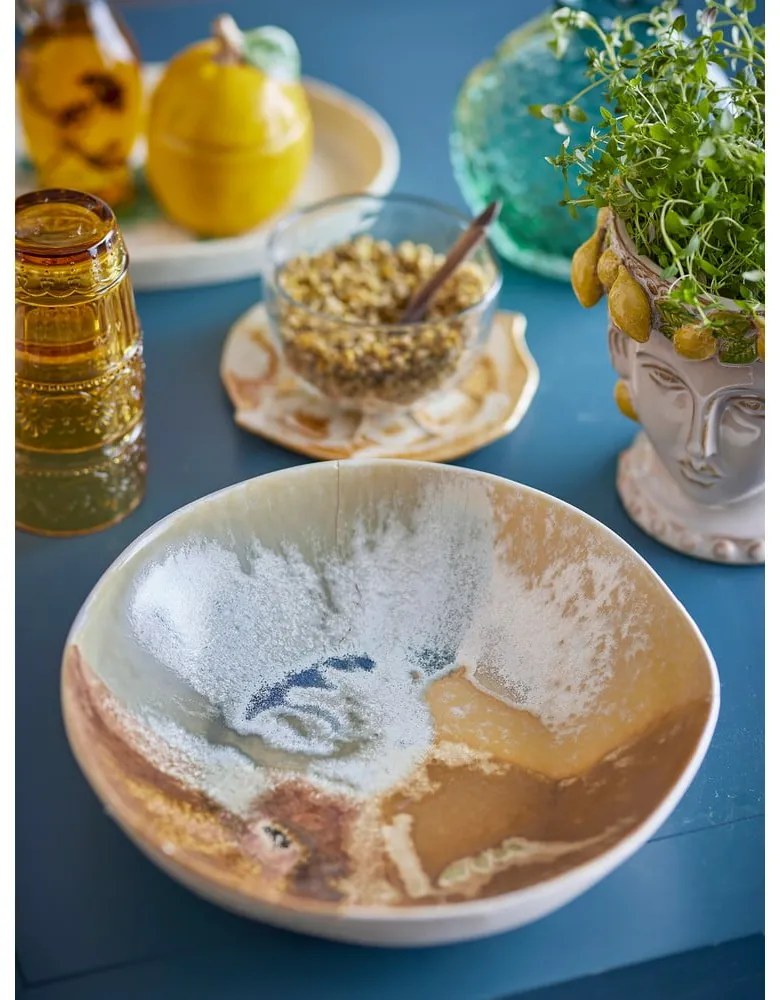 Krémszínű kőedény tálka 1,3 l Lacey – Bloomingville