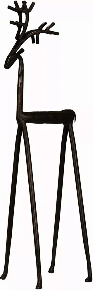 Rénszarvas Karácsonyi Figura Loft 55cm Dekoratív Karácsonyi Fekete Szarvas
