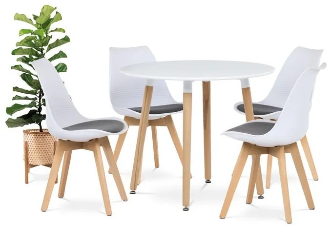 Étkezőasztal 90×90 cm, MDF, Fehér. DT-306 WT