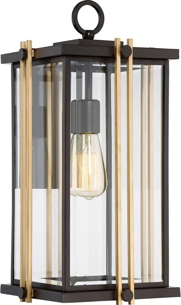 ELSTEAD QZ-GOLDENROD2-L GOLDENROD Klasszikus Kültéri Fali Lámpa Barna, Arany E27 IP44