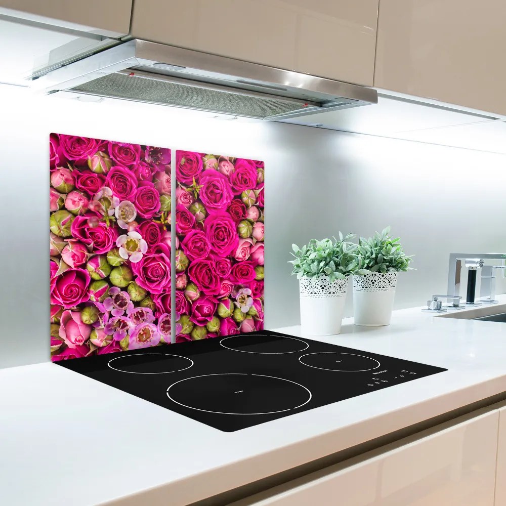 Üveg vágódeszka Roses 60x52 cm