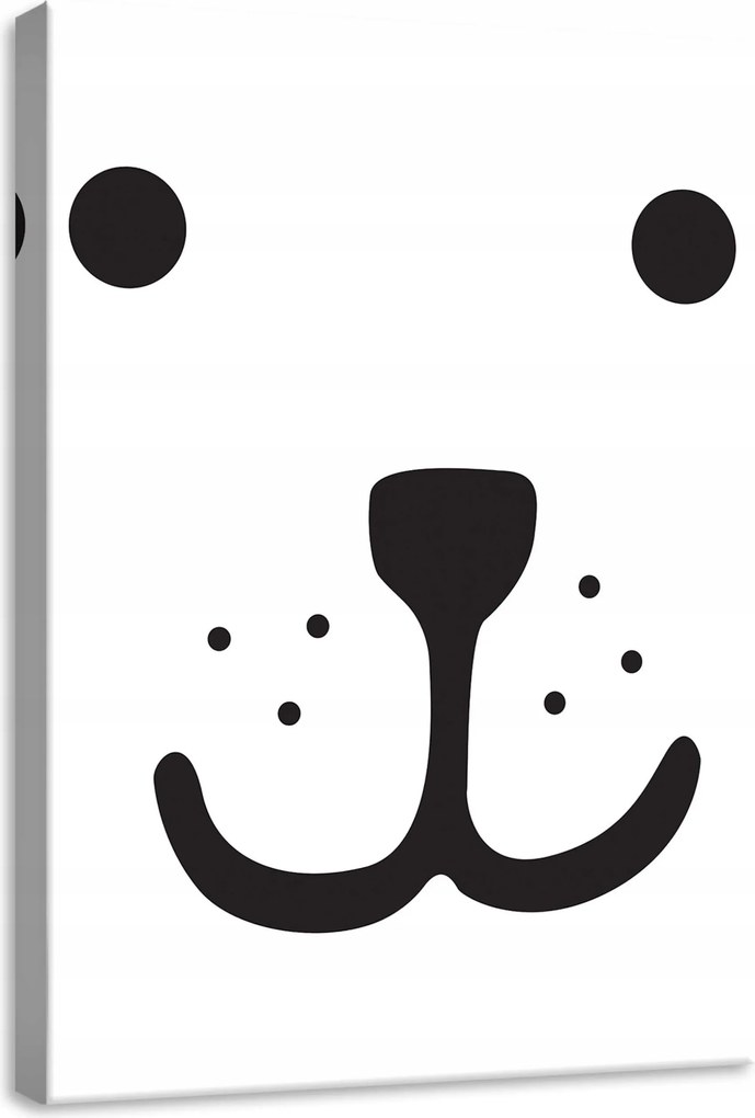 Vászonkép 50x70 Maci arc mosoly gyerek öröm egyszerű aranyos