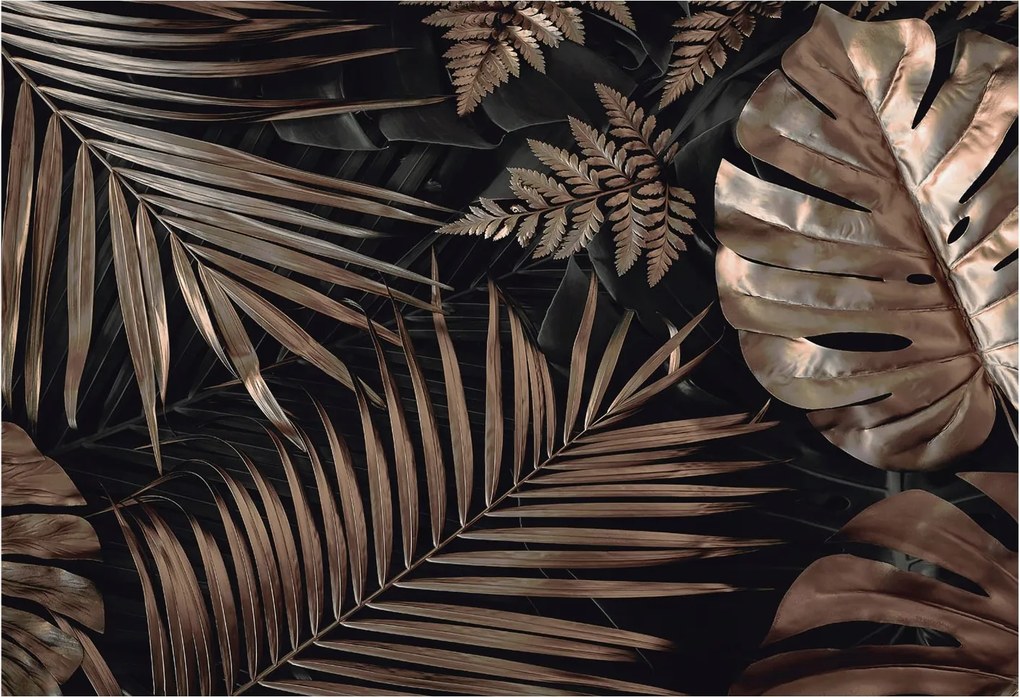 Fotótapéta Flizelin az Otthon Szobájába 3D Egzotikus levelek 152x104 Ragasztó