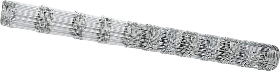 vidaXL Legelőkerítés Ezüst 25 x 1,4 m Horganyzott acél