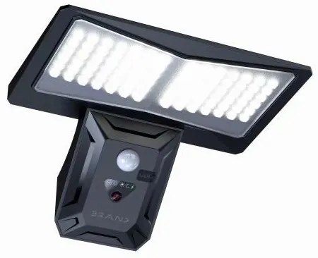 Immax 08482L-LED Napelemes érzékelős fali lámpa LED/2,6W/5,5V IP65 fekete